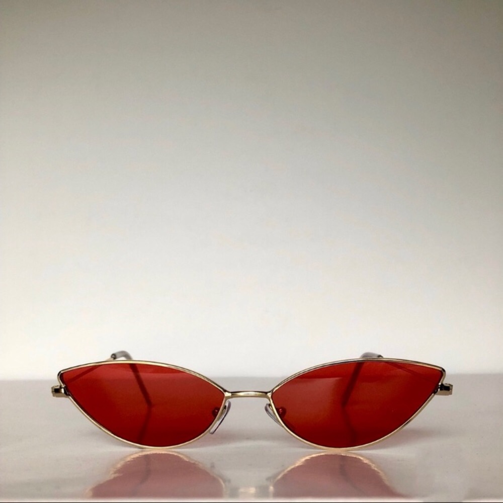 Slim Frame Wire Cat Eye Sunglasses
